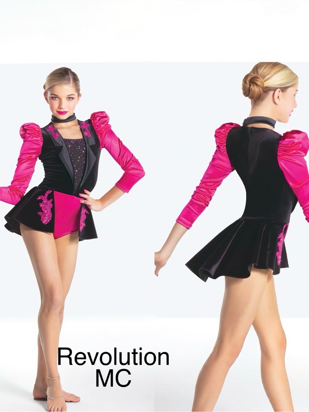 Pink/black dance costume MC